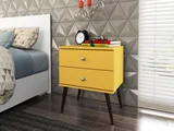 Mesa De Cabeceira Retro 2 Ga, Amarelo