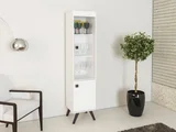 Cristaleira Retro 1 Porta, Branco
