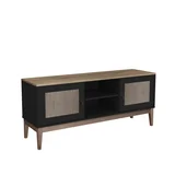 Rack Trama 1350X580X385, Preto Freijo