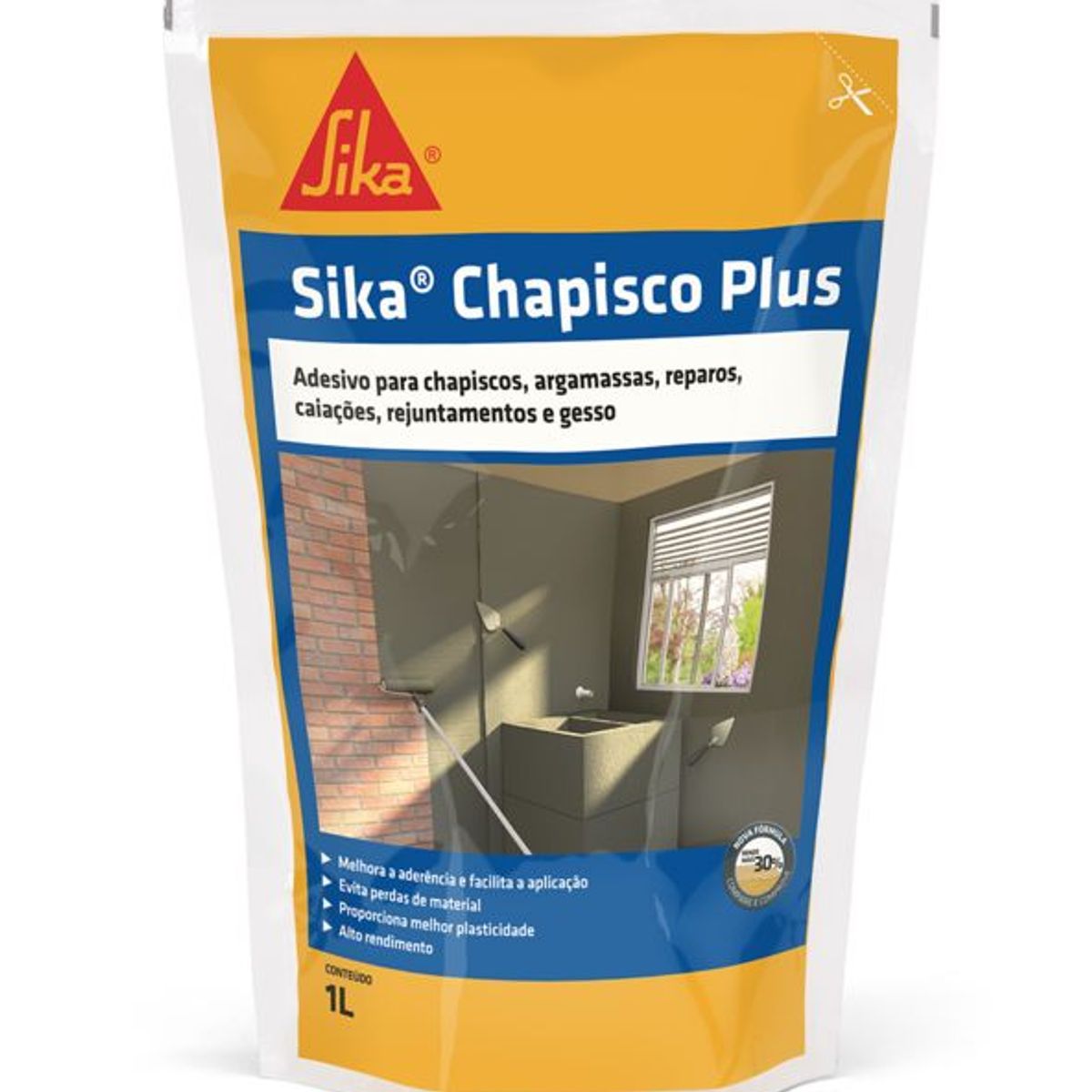 Adesivo para Argamassas e Chapiscos SikaChapisco Plus 1L Sika, marca Sika - Foto Principal