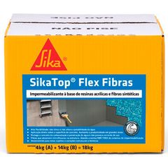 Argamassa Polimérica Impermeabilizante Flexível com Fibras SikaTop Flex Fibras 18kg Sika