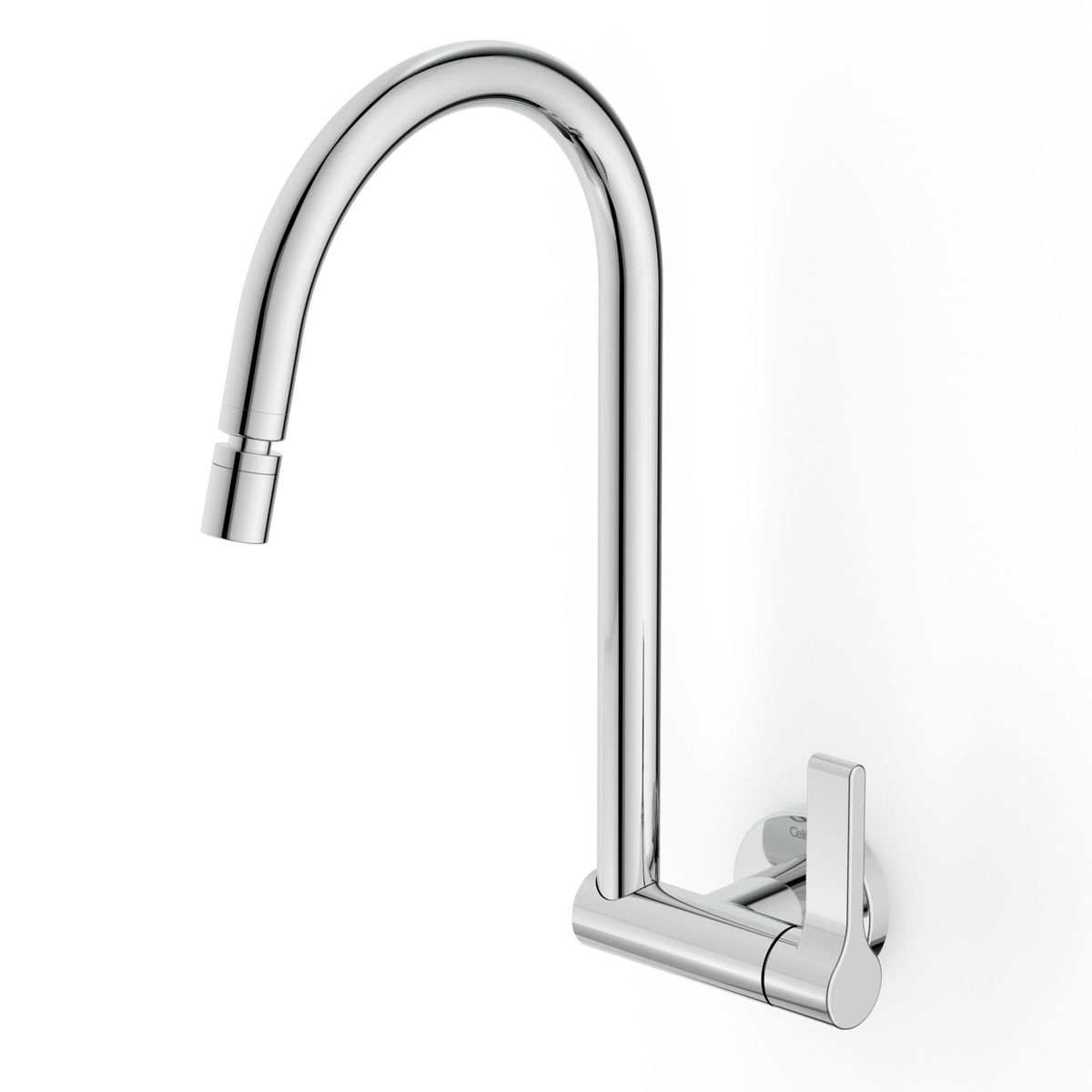 Torneira Para Cozinha De Parede Com Bicamóvel e Arejador Articulado Linha Lix Cromado Celite, marca Celite - Foto Principal