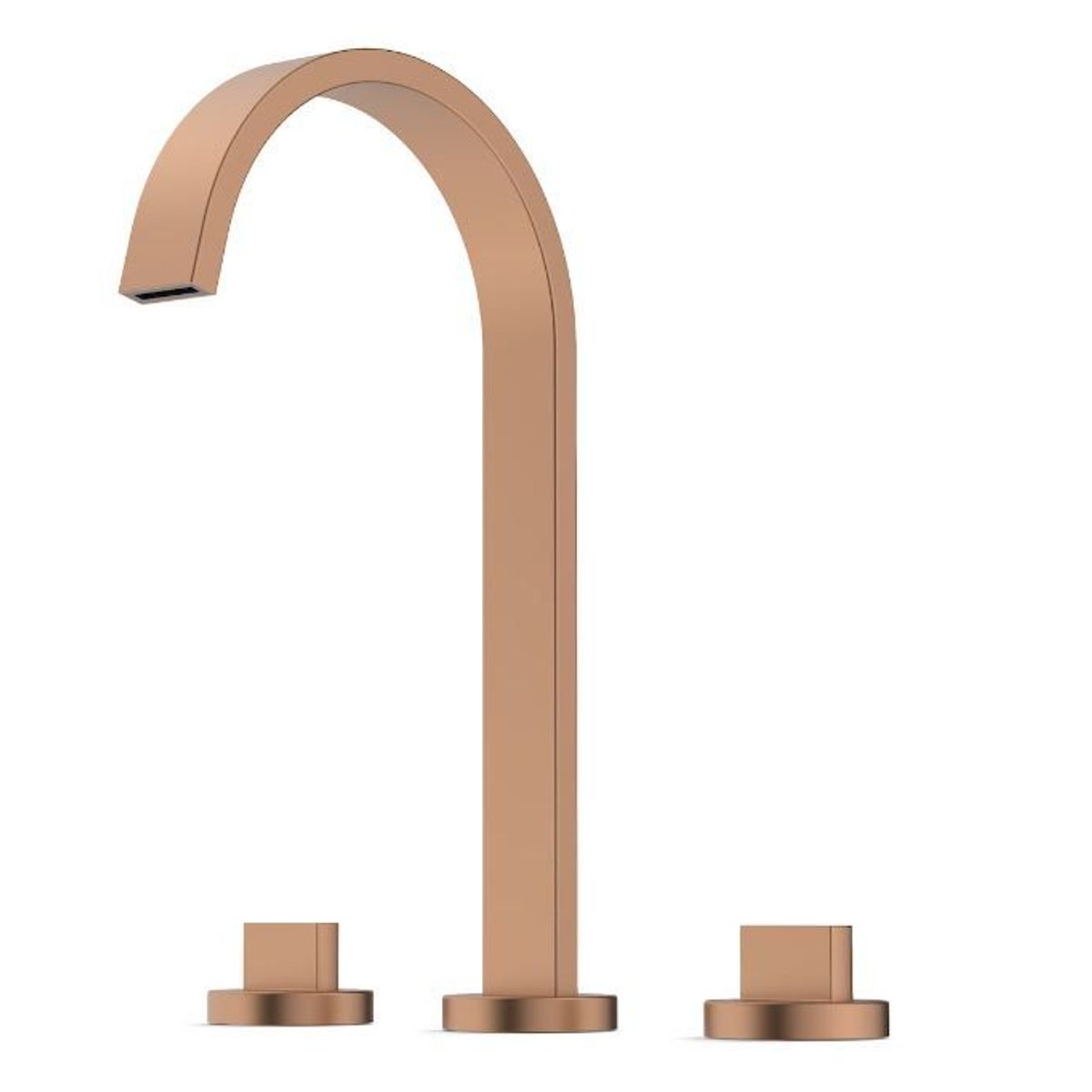 Misturador Lavatorio Mesa 3 Furos Bica Alta Com Válvula Flow Rose Gold Matte Celite, marca Celite - Foto Principal
