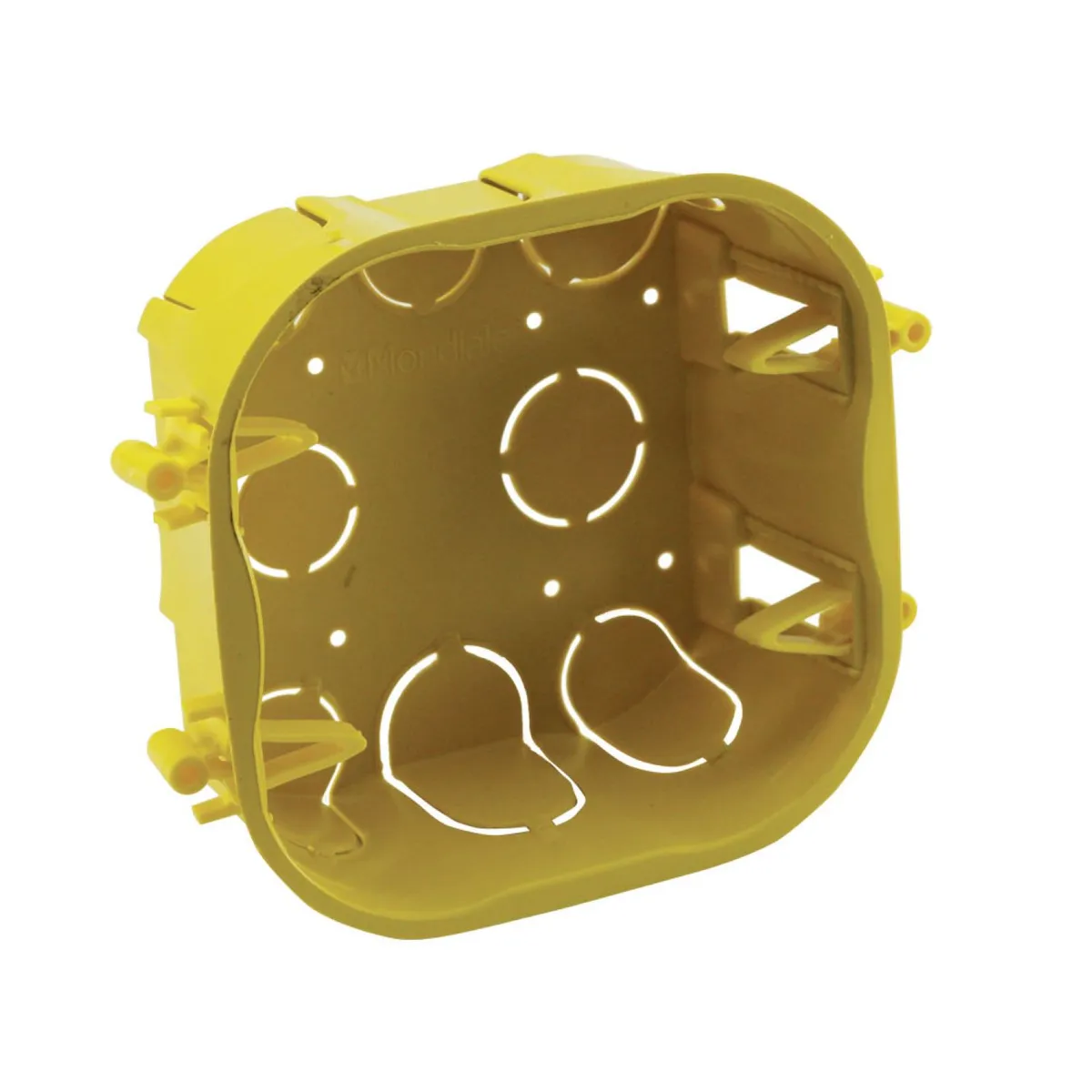 Kit Caixa de Luz com 30 Peças 4x4 Quadrada  Amarela para Drywall, marca Forceline - Foto Principal