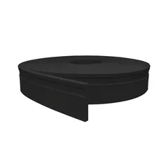 Rodape E.v.a Rp 16 7x1 Preto Rolo 2.5