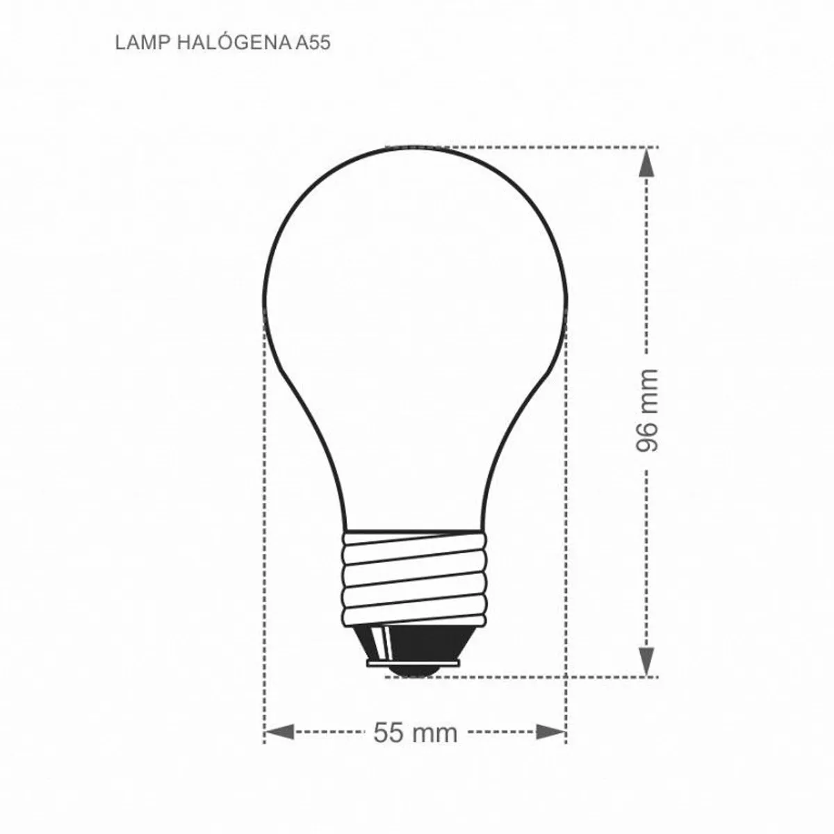 Lâmpada Halógena A55 42w 127v 2700k, marca Taschibra - Foto 2