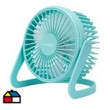Ventilador de Mesa USB Azul Celeste Recco