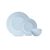 Aparelho de Jantar 12 Peças Soft Relevo com Bowl Azul Alleanza