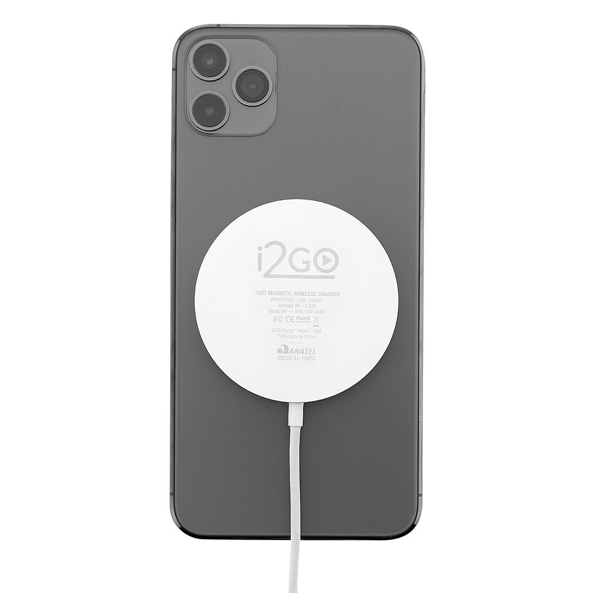 Carregador Magnético Magsafe sem Fio Fast Charge I2go 15w Branco  I2go Pro, marca  - Foto 2