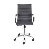 Cadeira 9901 Baixa Corino Preto B Rod