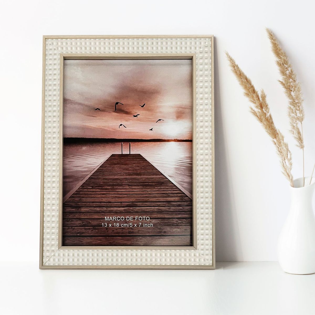 Porta Retrato Ally 13X18 Branco Just Home Collection, marca Just Home Collection - Foto 2