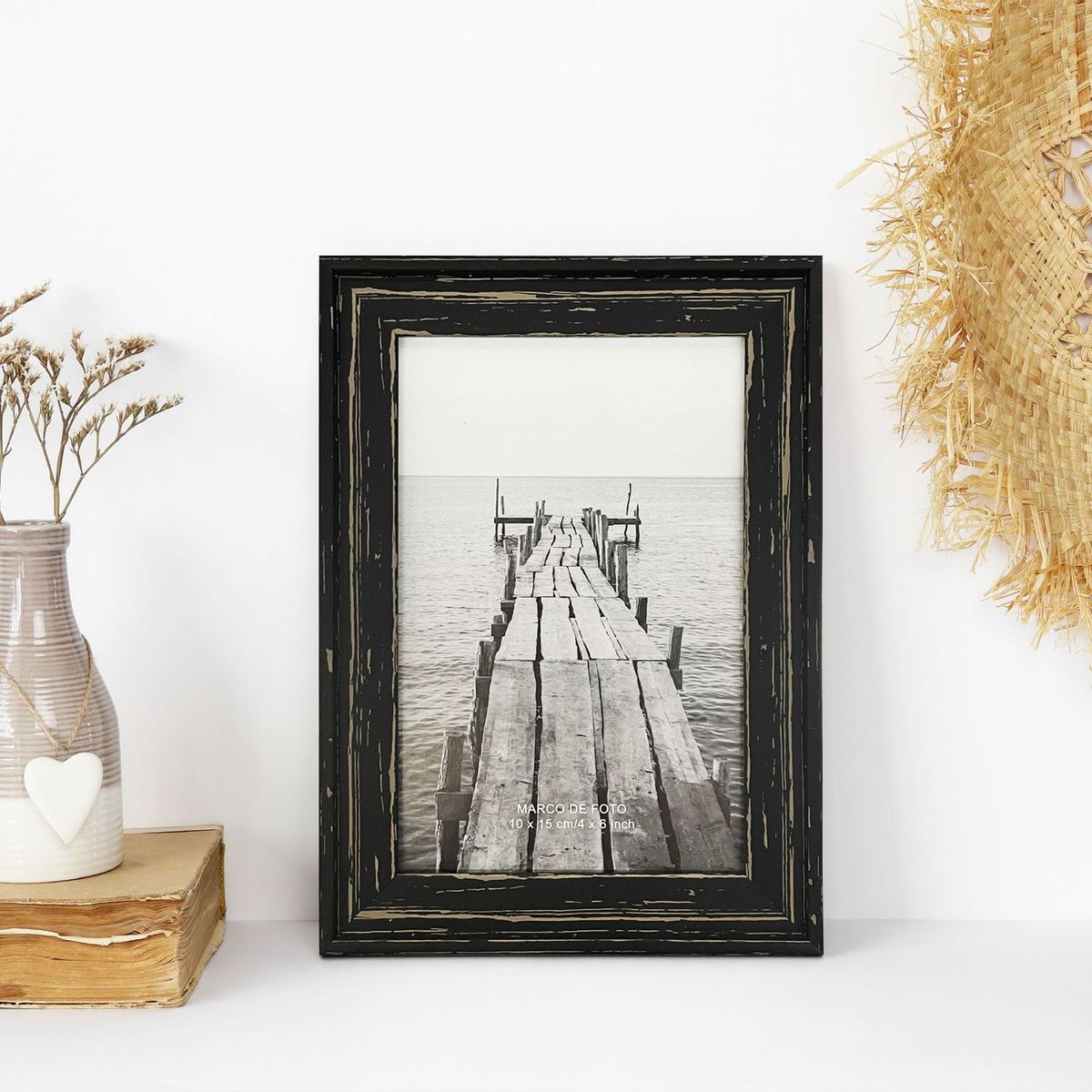 Porta Retrato Ally 10x15 Preto Just Home Collection, marca Just Home Collection - Foto 2