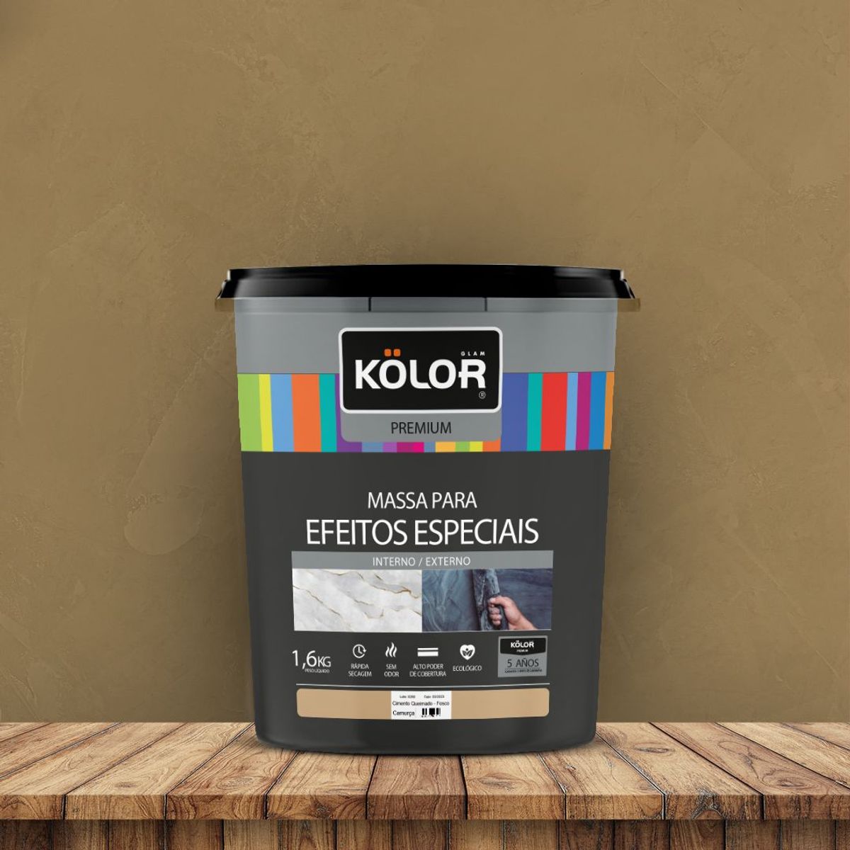 Kolor Cimento Queimado 1,6 Kg Camurça, marca Kolor - Foto Principal