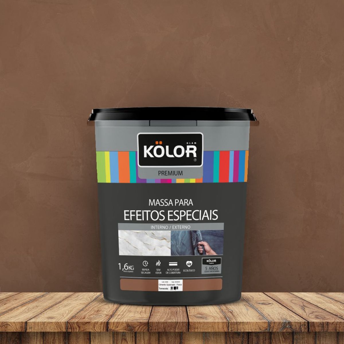 Kolor Cimento Queimado 1,6 Kg Terracota, marca Kolor - Foto Principal