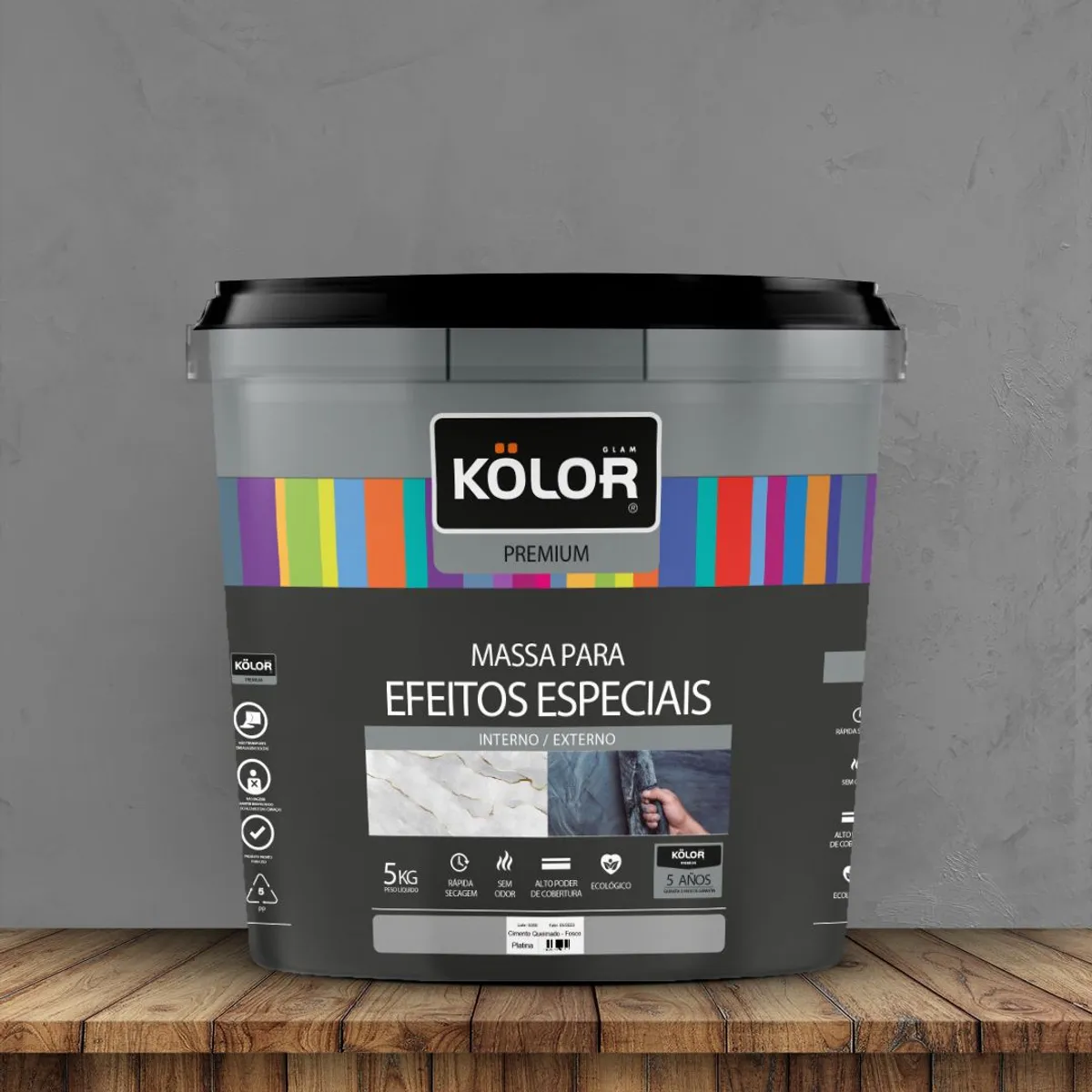 Kolor Cimento Queimado 5,0 Kg Platina, marca Kolor - Foto Principal
