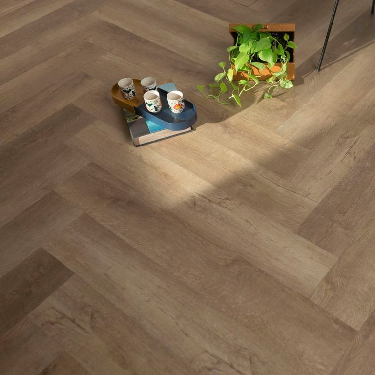 Piso Vinilico Lvt Evoque Noz Marron 2.5mm 18.7x122.7cm Caixa com 4