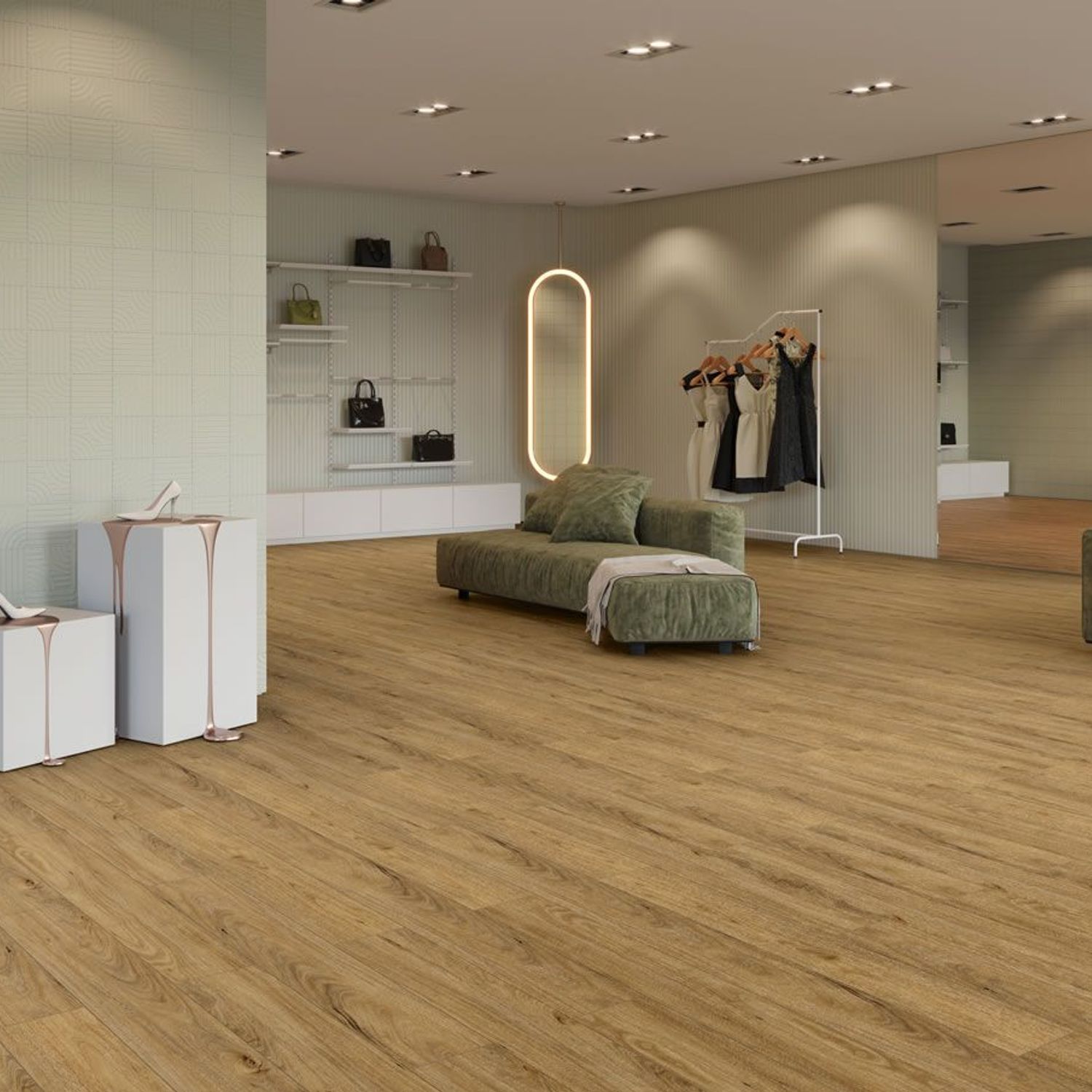 Piso Vinilico Lvt Lotus Camel 2.5mm 18.7x122.7cm Caixa com 4,13m²