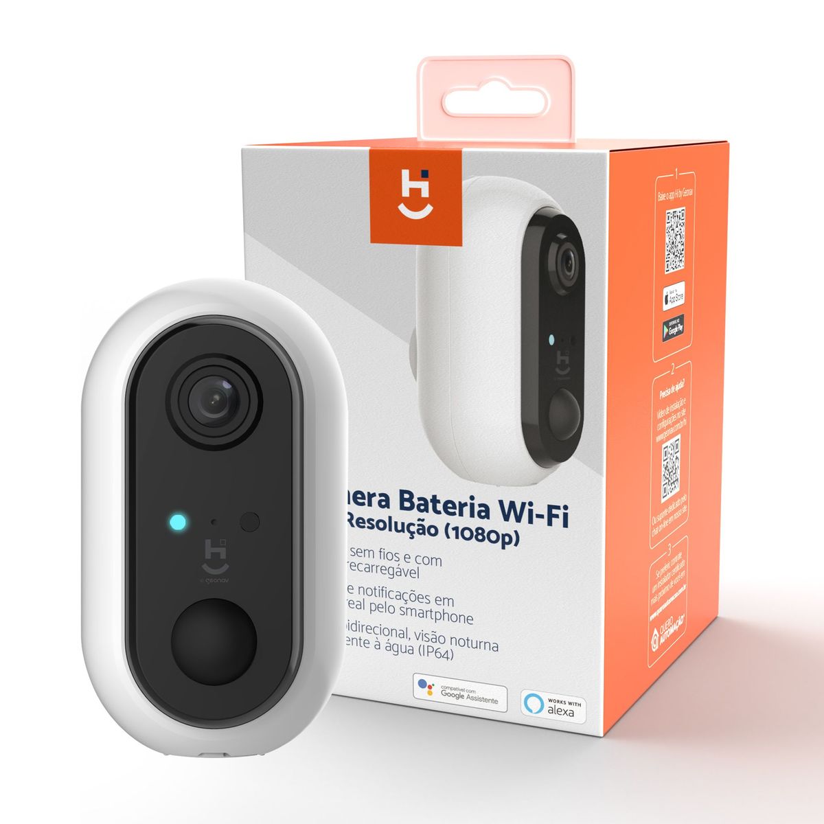 Cam Bater Wi-fi Alta Resolucao (1080p), marca Geonav - Foto 2
