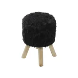 Banquinho 6625 Pelo Curto B Ma Preto OR Desing