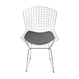 Cadeira Bertoia Cromada Almofada Preta 1124 OR Design