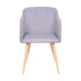 Cadeira 1126 Linho B Metal Mad Cinza OR Desing
