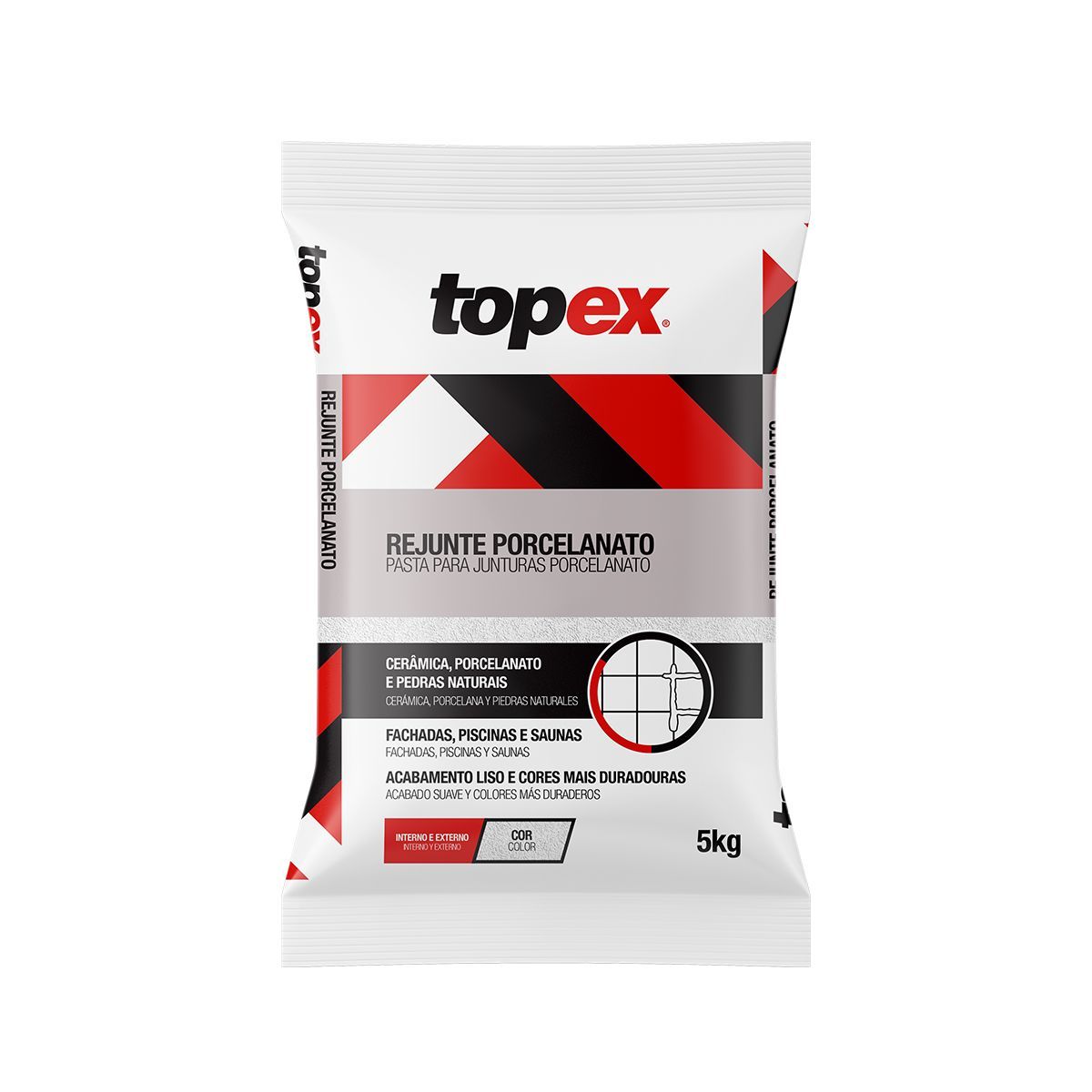 Rejunte Porcelanato Topex Barbante 5kg, marca Fortaleza - Foto 2