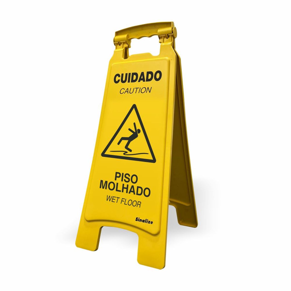 Cavalete 27x65cm "cuidado Piso Molhado", marca Sinalize - Foto Principal
