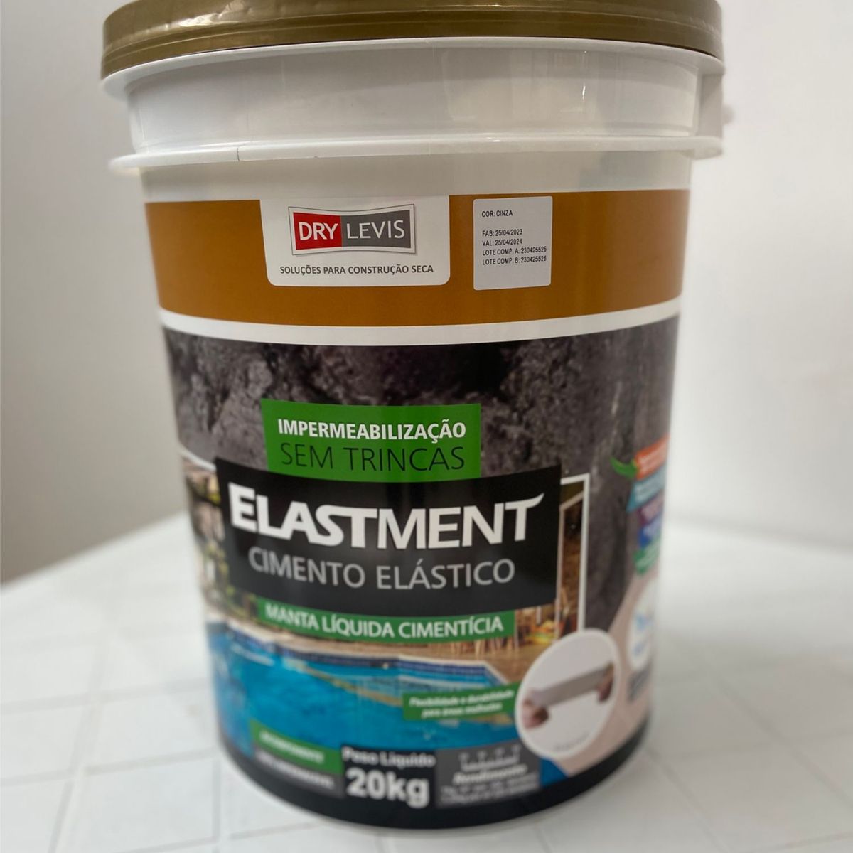 Cimento Elástico Elastment Cinza 20kgs Drylevs, marca Drylevs - Foto Principal