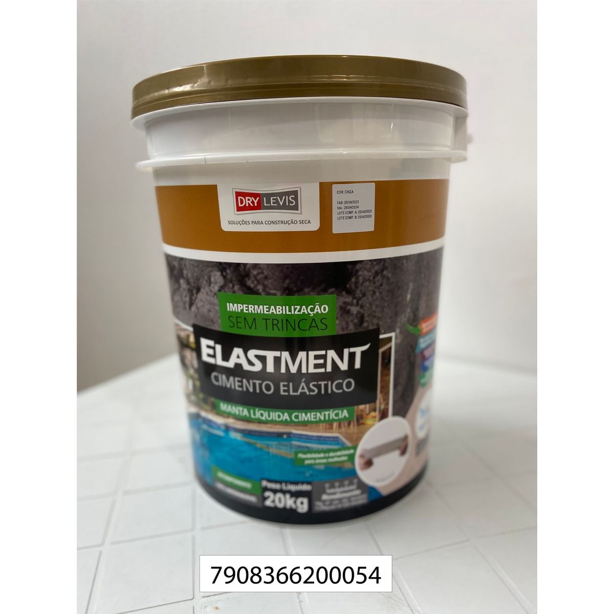 Cimento Elástico Elastment Cinza 20kgs Drylevs, marca Drylevs - Foto Principal