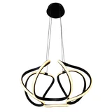 Pendente Space Countour Preto 50w 3k 48cm