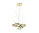 Pendente Tokyo Gold Led Redondo 03 Aros 52w 4000k 130x300x500mm Cabo 3m