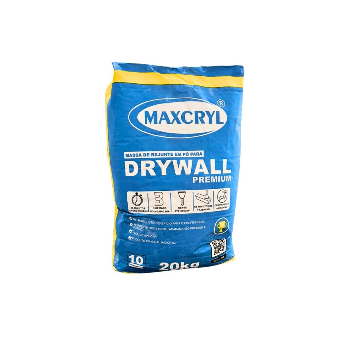 Massa para Drywall em Pó 20kg Maxcryl, marca Maxcryl - Foto 2