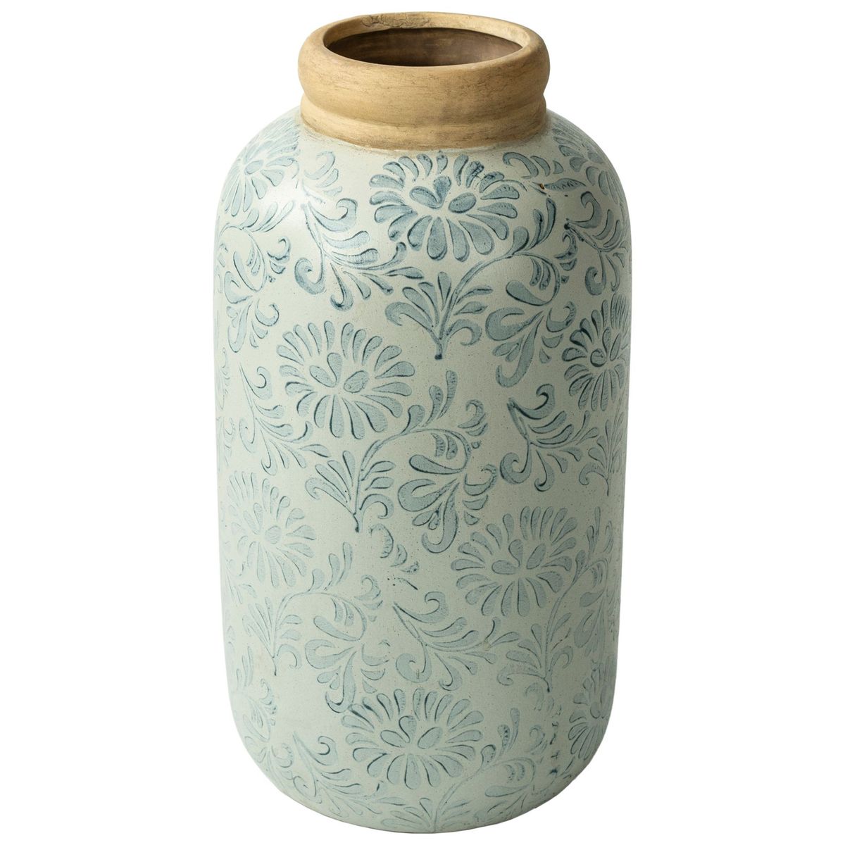 Pr Floreiro Azul Y Blan 15,5X30, marca Just Home Collection - Foto Principal