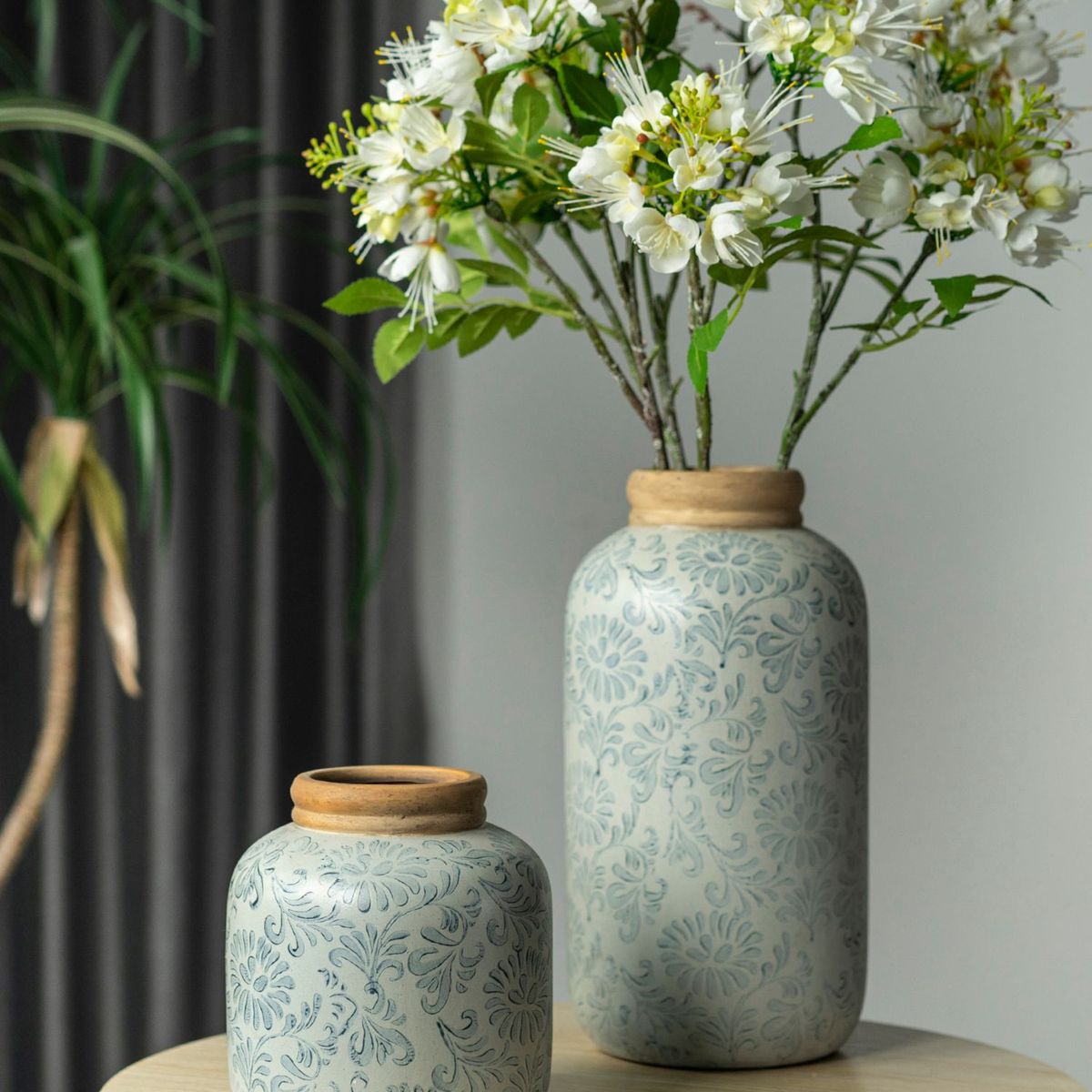 Pr Floreiro Azul Y Blan 15,5X30, marca Just Home Collection - Foto 2