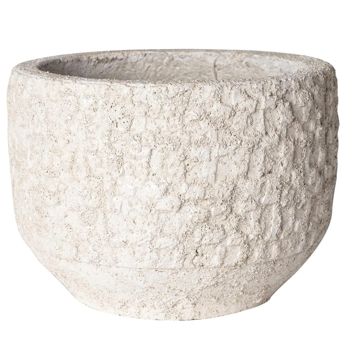 Vaso Branco T/Pedra 18X14Cm, marca Just Home Collection - Foto Principal