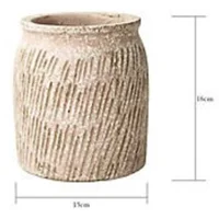 Vaso Pr Natural 15x15x16 Just Home Collection