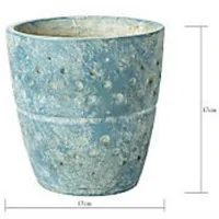 Vaso Azul Pr 17x17x17 Just Home Collection