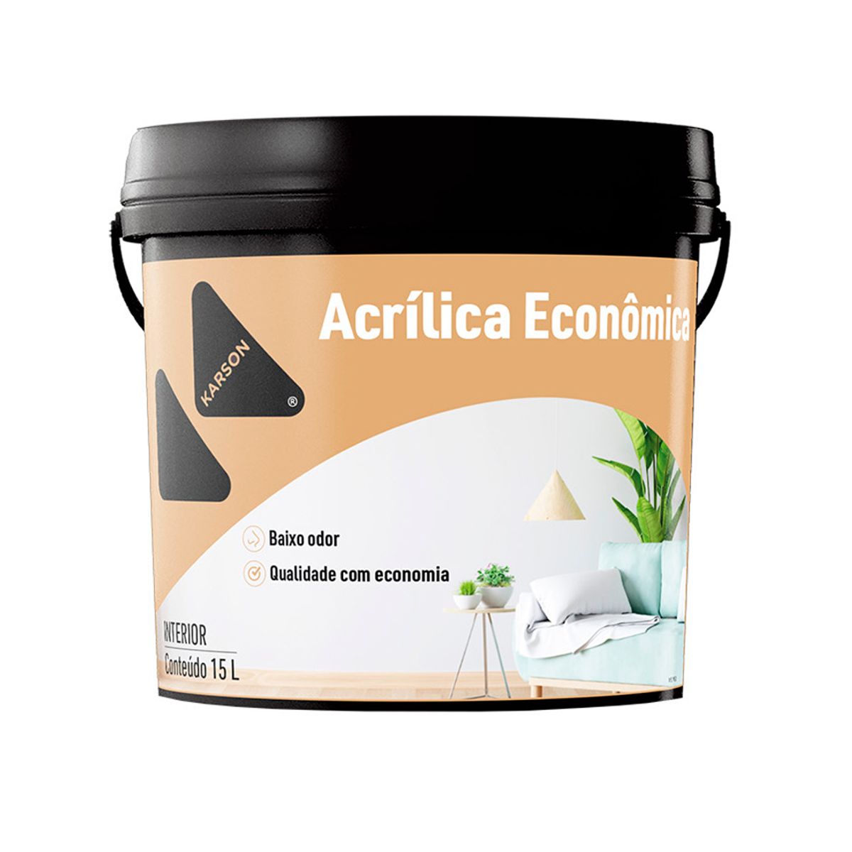 Tinta Acrílica Econômica Interior Branco 15 Litros Karson, marca Karson - Foto Principal