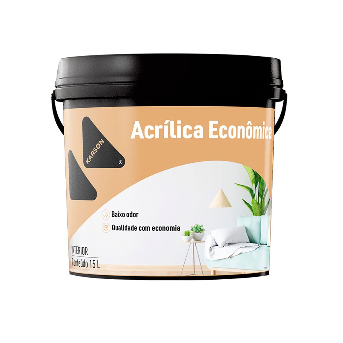 Tinta Acrílica Econômica Interior Branco 15 Litros Karson, marca Karson - Foto Principal