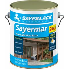 Verniz Marítimo Extra Sayermar 3L Transparente Sayerlack