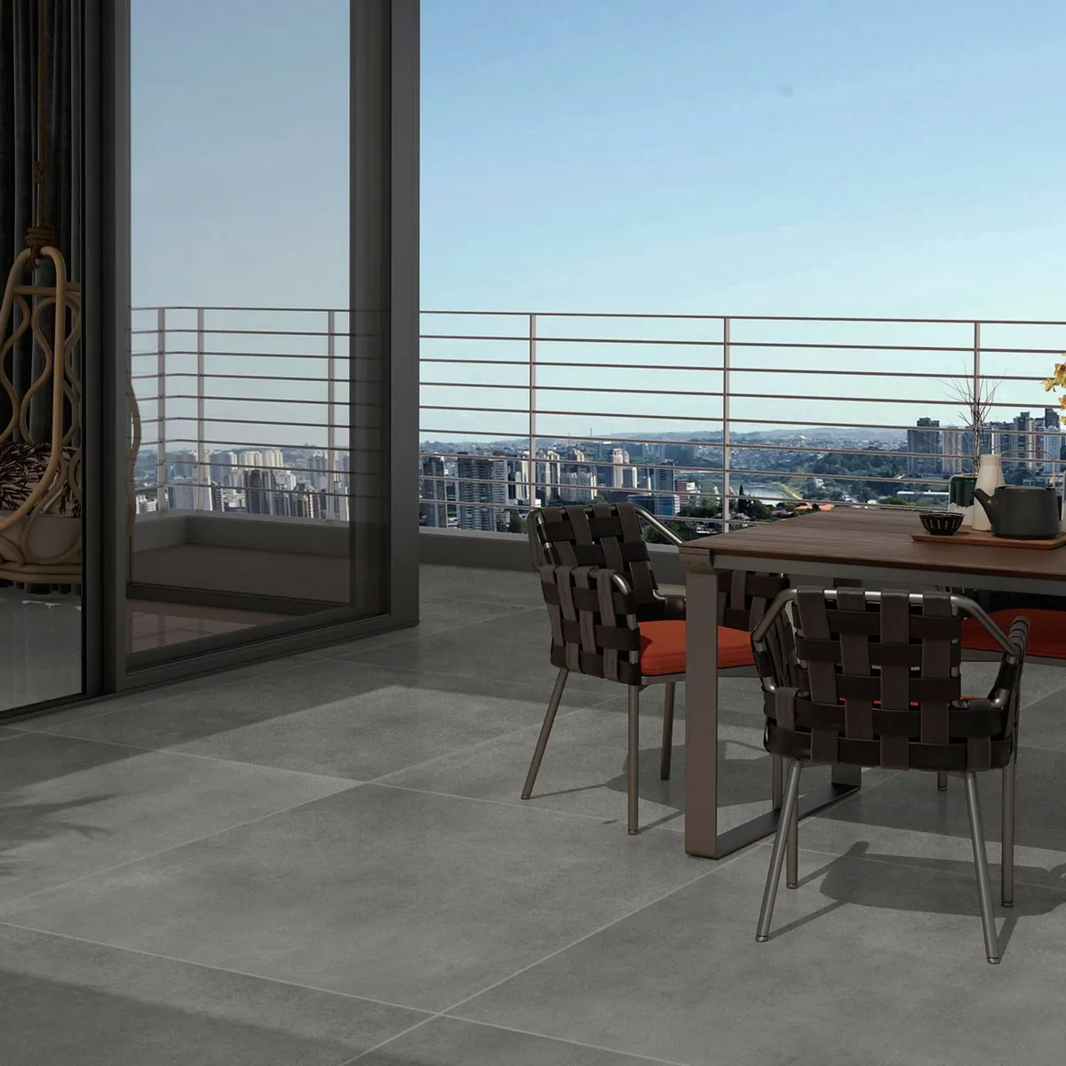 Porcelanato Acetinado 94x94 Salerno Grafite Satiny 94005 Cx2,65, marca  - Foto 2