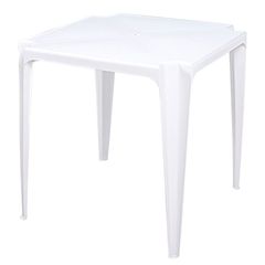 Mesa de Plástico Quadrada Branca Mor