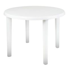 Mesa de Plástico Redonda Desmontável Branca Mor