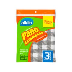 Pano Estampado 38x65 Kit com 3 peças Sortido Alklin