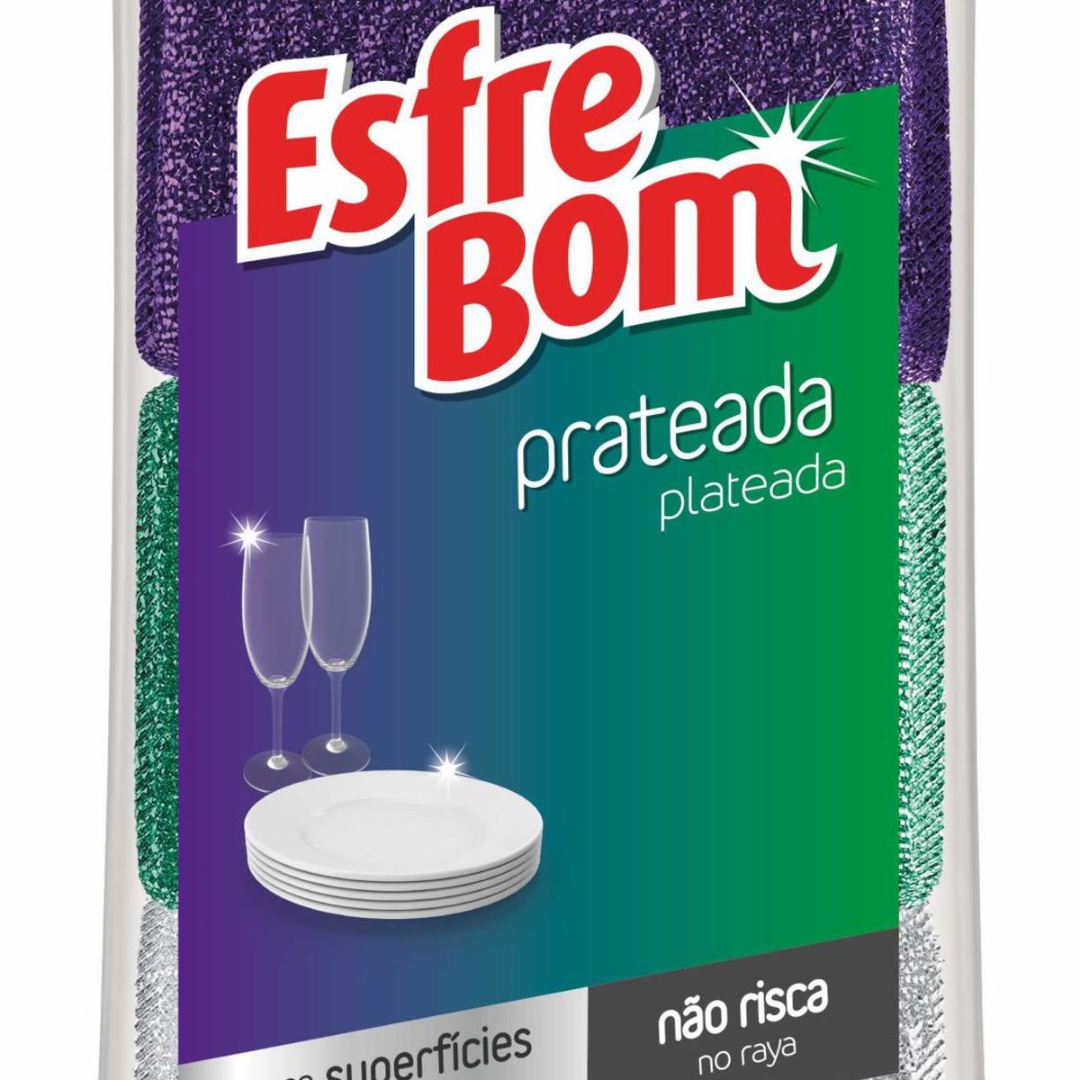 Esponja Prateada Embalagem Com 3 Uni, marca Bettanin Esfrebom - Foto Principal