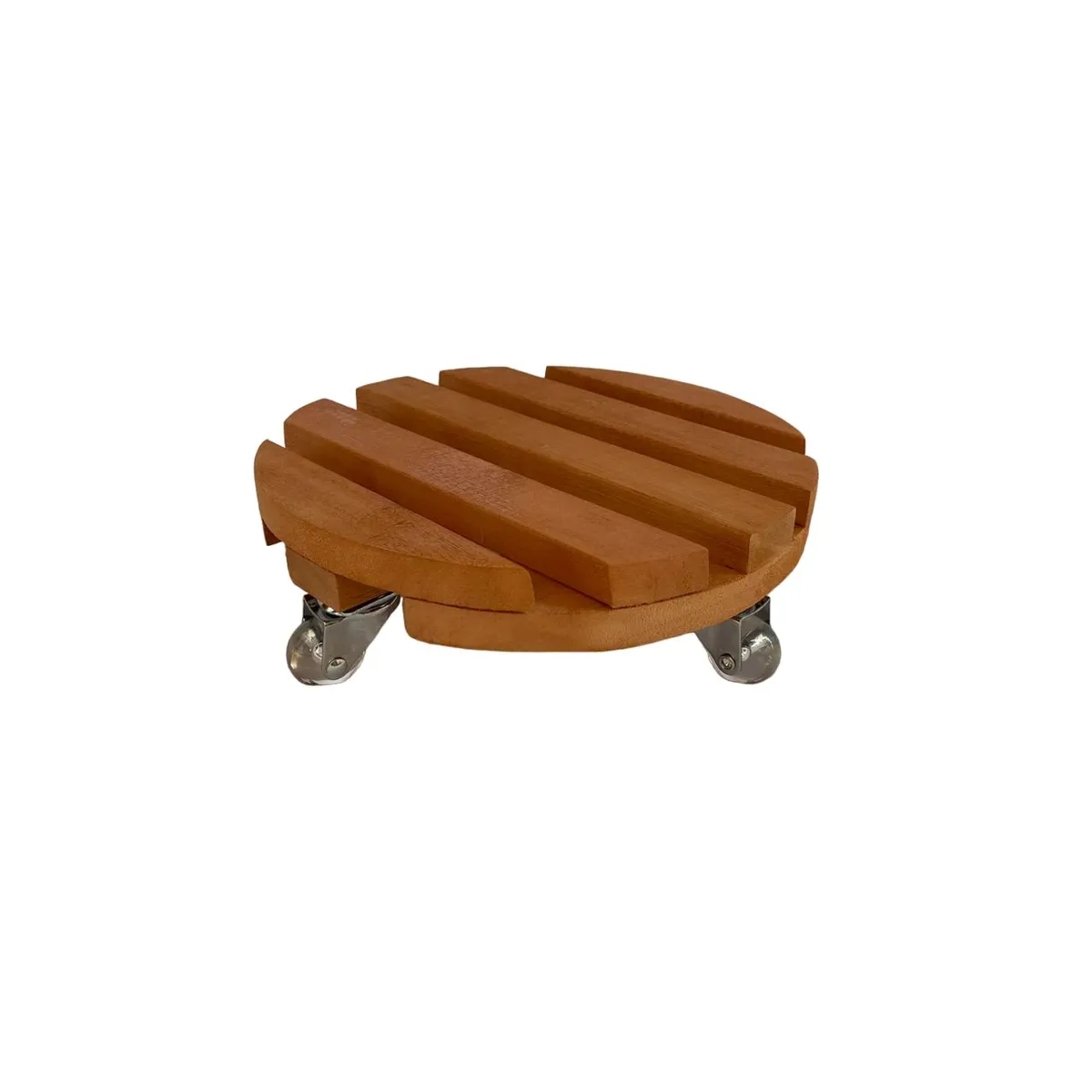Suporte Redondo 28  Eucalipto Stain Jatobá 120kg  Rodízio Gel Massol, marca Massol - Foto Principal