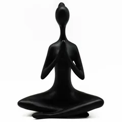 Figura de Ioga Preta 25.8 Cm
