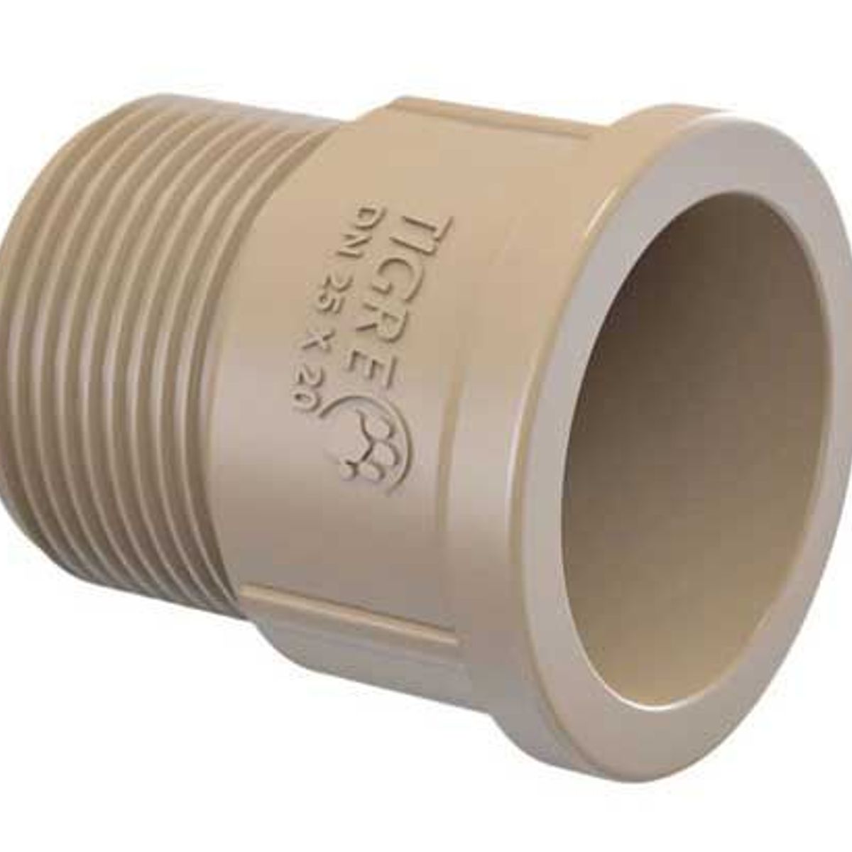 Adaptador Curto Soldavel / Roscável Água Fria marrom 25mmx3/4", marca Tigre - Foto Principal