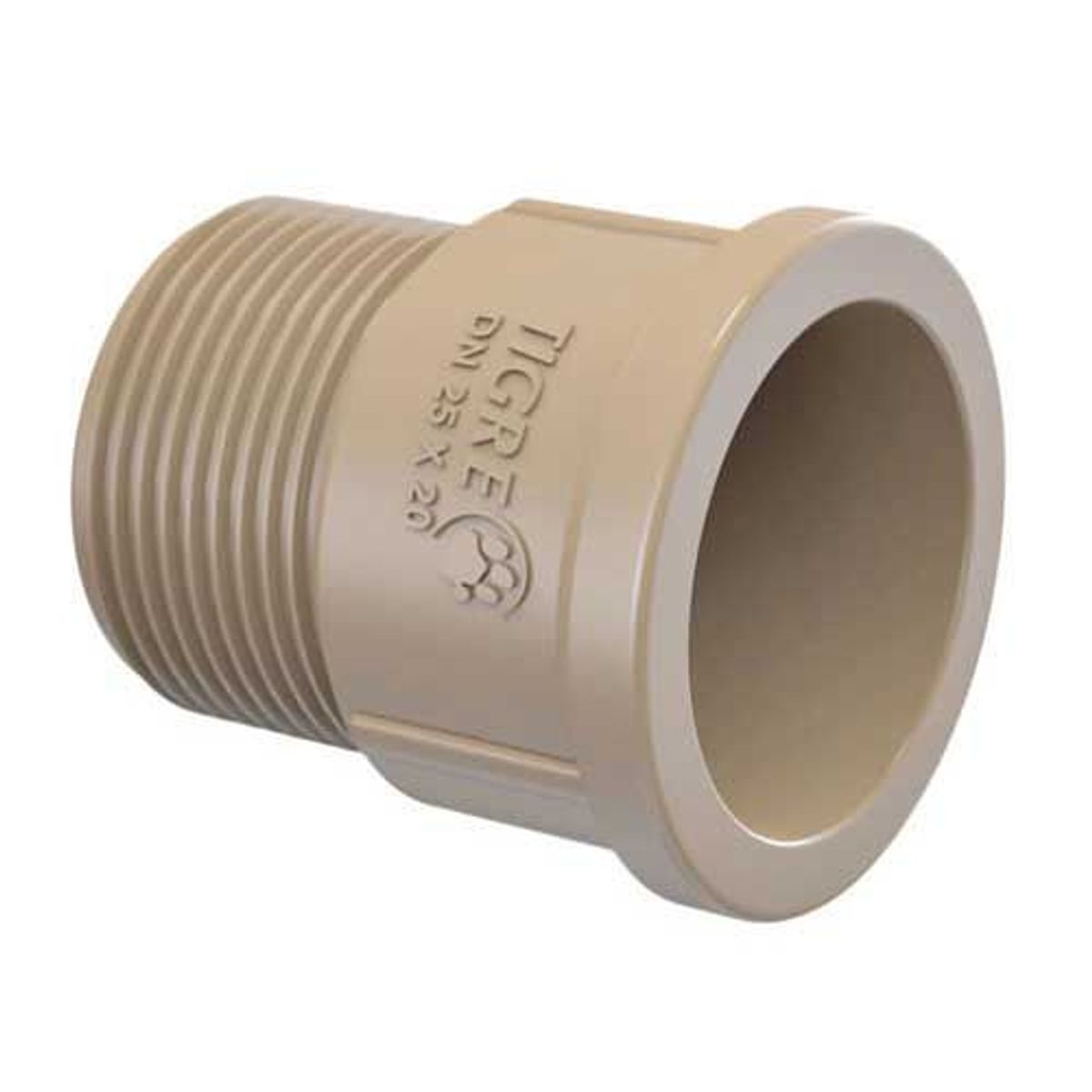 Adaptador Curto Soldavel / Roscável Água Fria marrom 25mmx3/4", marca Tigre - Foto Principal