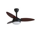 Ventilador Teto Elluz 3 Pás Preto e Tabaco Inverter Bivolt 11186 Ventisol